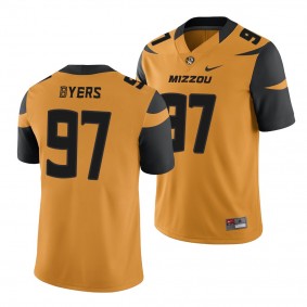 Missouri Tigers Akial Byers Jersey College Football Game Men's Jersey - Gold
