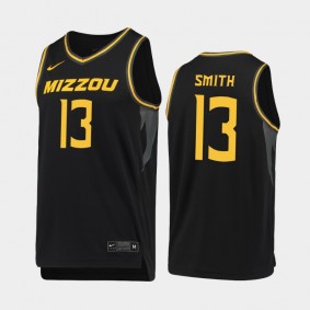 Men's Missouri Tigers Mark Smith 2019-20 Replica College Basketball #13 Jersey - Black